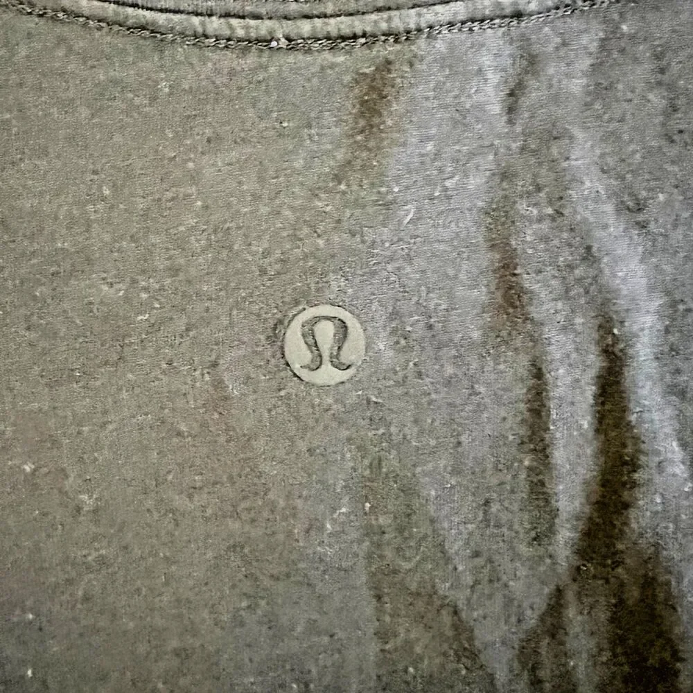Lululemon Womens Black Athletic T Shirt Short Sleeve Yoga Top Size S/M (See Meas